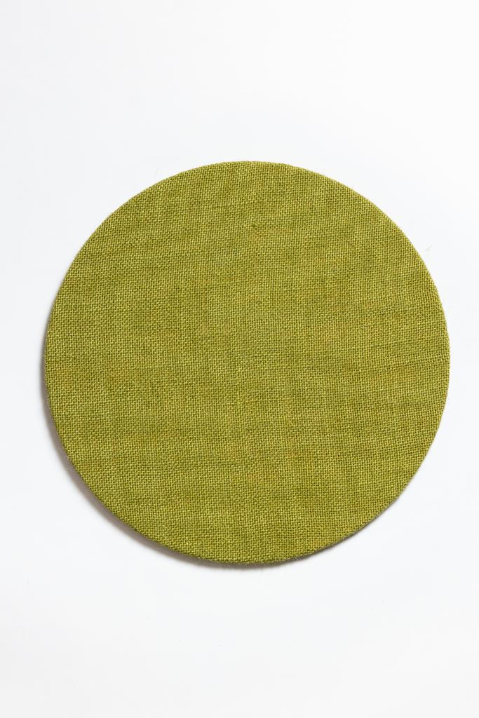 Plato de Sitio Arpillera Verde Oliva